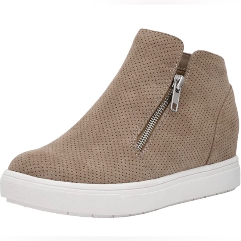 Cushionaire Vegan Suede Wedge Sneaker